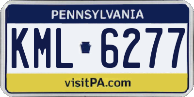 PA license plate KML6277
