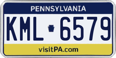 PA license plate KML6579