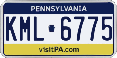 PA license plate KML6775