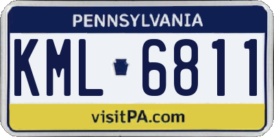 PA license plate KML6811