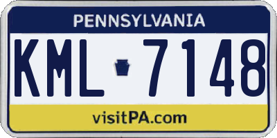 PA license plate KML7148