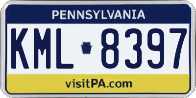 PA license plate KML8397