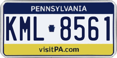 PA license plate KML8561