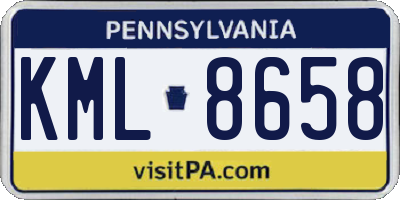 PA license plate KML8658