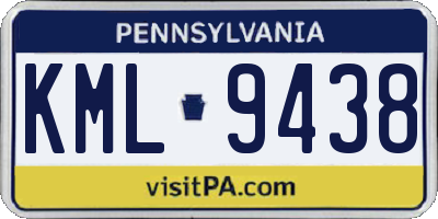 PA license plate KML9438