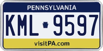PA license plate KML9597