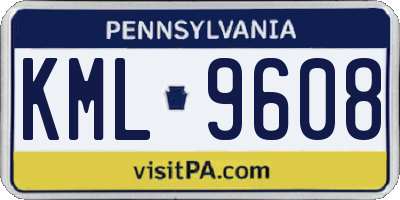 PA license plate KML9608