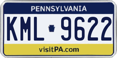 PA license plate KML9622
