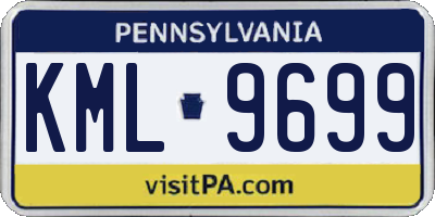 PA license plate KML9699