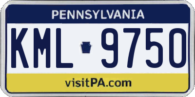 PA license plate KML9750