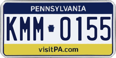 PA license plate KMM0155