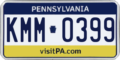PA license plate KMM0399
