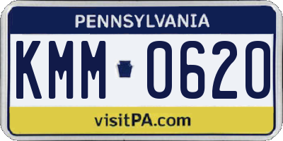 PA license plate KMM0620
