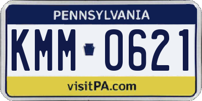 PA license plate KMM0621