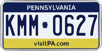 PA license plate KMM0627