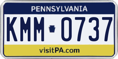 PA license plate KMM0737
