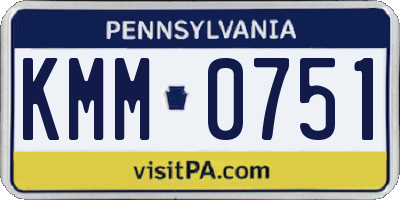 PA license plate KMM0751
