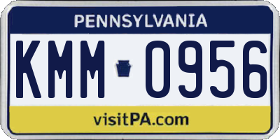 PA license plate KMM0956