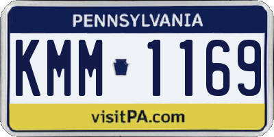 PA license plate KMM1169