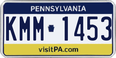 PA license plate KMM1453