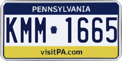 PA license plate KMM1665