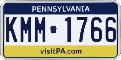 PA license plate KMM1766