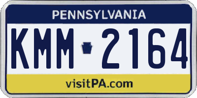 PA license plate KMM2164