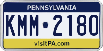 PA license plate KMM2180