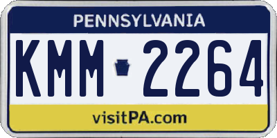 PA license plate KMM2264