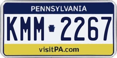 PA license plate KMM2267
