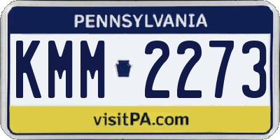 PA license plate KMM2273