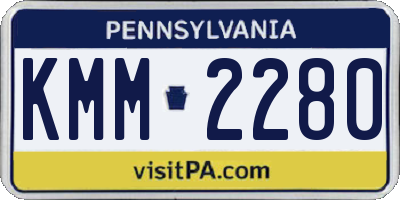 PA license plate KMM2280