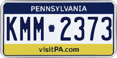 PA license plate KMM2373