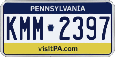 PA license plate KMM2397