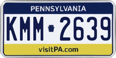 PA license plate KMM2639