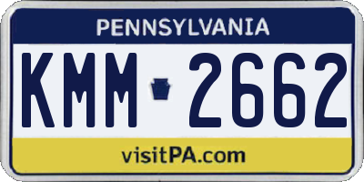 PA license plate KMM2662