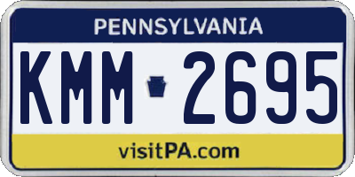 PA license plate KMM2695