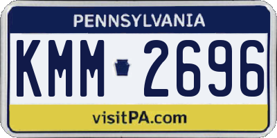 PA license plate KMM2696