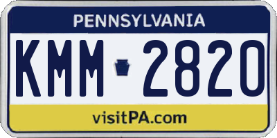 PA license plate KMM2820