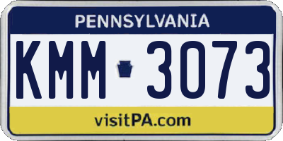 PA license plate KMM3073