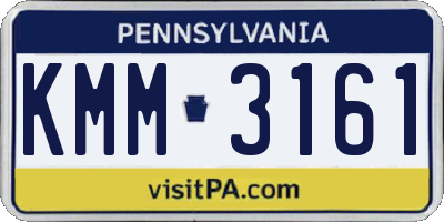 PA license plate KMM3161