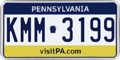 PA license plate KMM3199