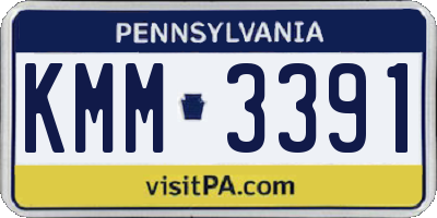 PA license plate KMM3391