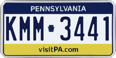 PA license plate KMM3441