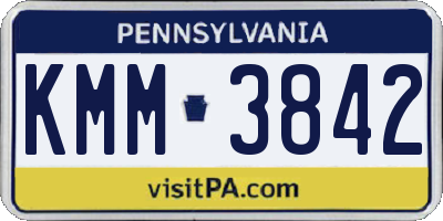 PA license plate KMM3842