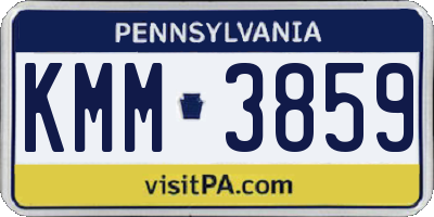 PA license plate KMM3859