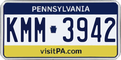 PA license plate KMM3942
