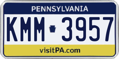 PA license plate KMM3957