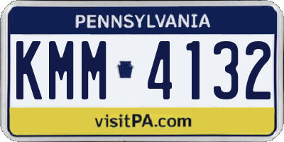 PA license plate KMM4132