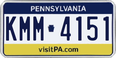 PA license plate KMM4151